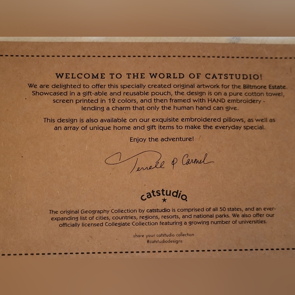 The Biltmore Holiday Tea Towel By Cat Studio - Picture 3 of 9